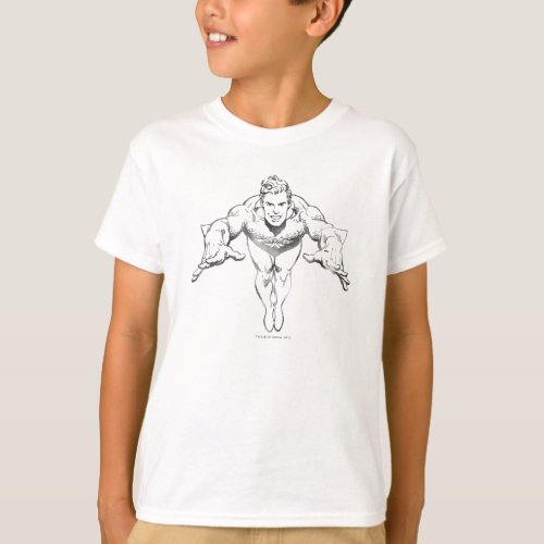 Aquaman Lunging Forward BW T_Shirt