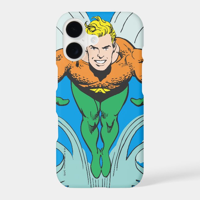 Aquaman Lunging Forward Iphone Case (Back)