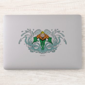 Aquaman Lunging Forward Sticker by justiceleague at Zazzle