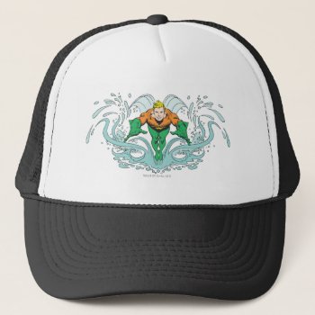 Aquaman Lunging Forward Trucker Hat by justiceleague at Zazzle
