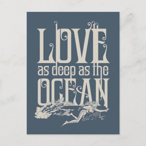 Aquaman  Mera _ Love As Deep As The Ocean Holiday Postcard