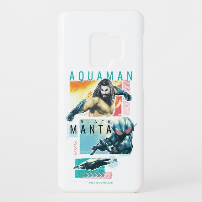 Aquaman | Modernist Aquaman & Black Manta Graphic Case-Mate Samsung Galaxy Case (Back)