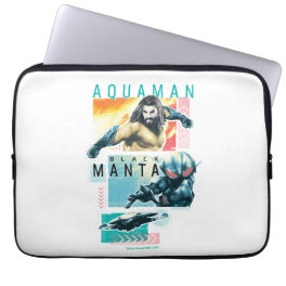 Aquaman Modernist Aquaman & Black Manta Graphic Laptop Sleeve
