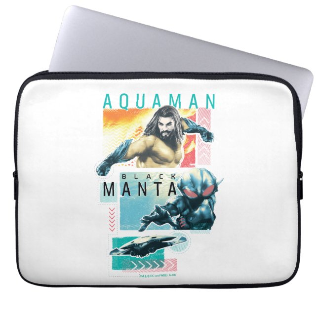 Aquaman | Modernist Aquaman & Black Manta Graphic Laptop Sleeve (Front)