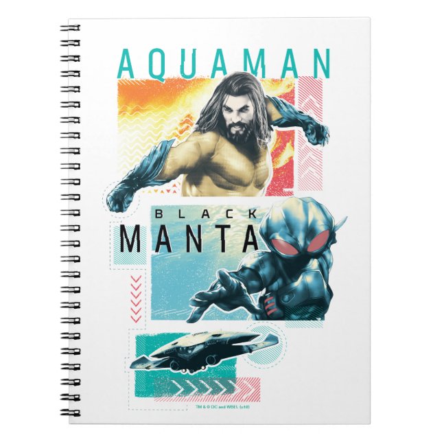 Aquaman | Modernist Aquaman & Black Manta Graphic Notebook (Front)
