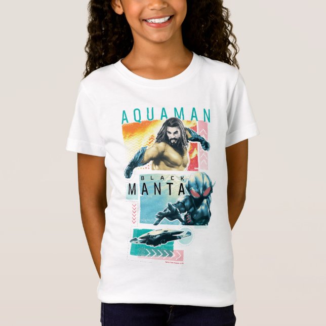 Aquaman | Modernist Aquaman & Black Manta Graphic T-Shirt (Front)