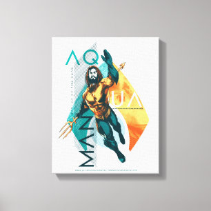 Aquaman Modernist Aquaman Collage Canvas Print