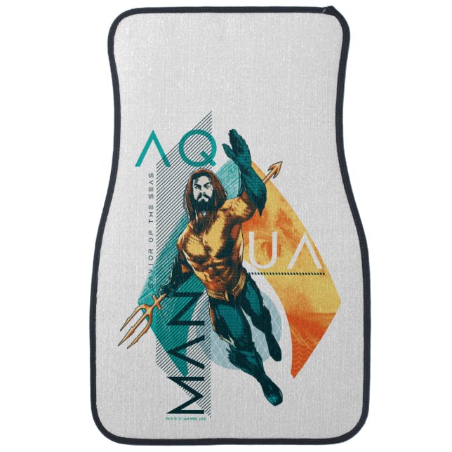 Aquaman | Modernist Aquaman Collage Car Floor Mat (Front)