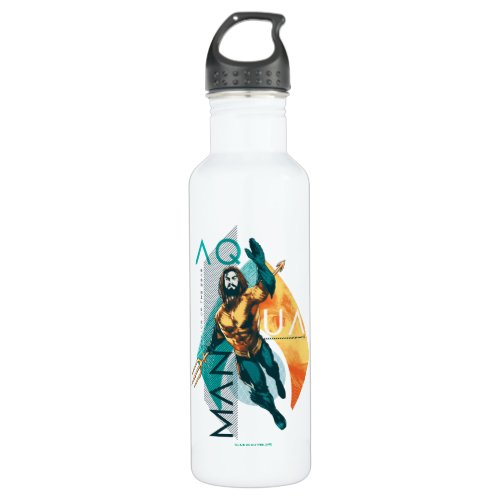 Aquaman  Modernist Aquaman Collage Stainless Steel Water Bottle