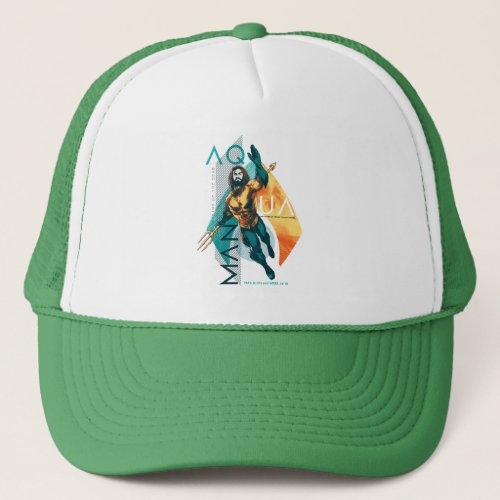 Aquaman  Modernist Aquaman Collage Trucker Hat