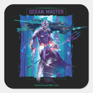 Aquaman Ocean Master King Orm Refracted Graphic Square Sticker