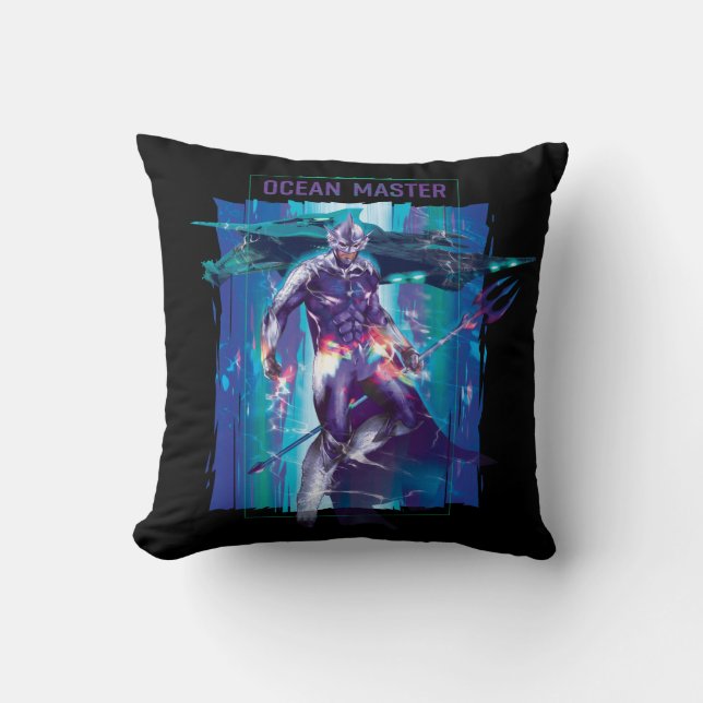 Aquaman | Ocean Master King Orm Refracted Graphic Throw Pillow (Front)