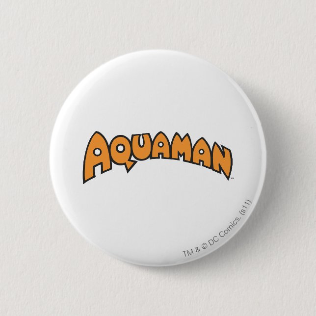 Aquaman Orange Logo Button (Front)