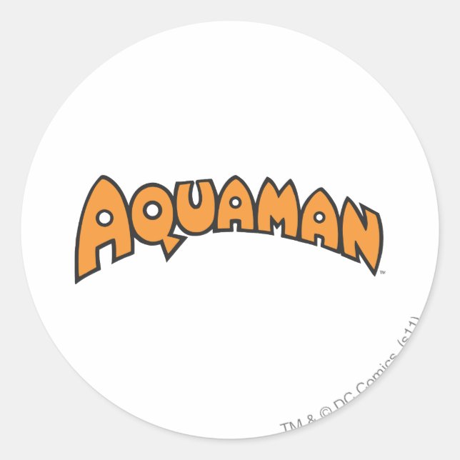 Aquaman Orange Logo Classic Round Sticker (Front)