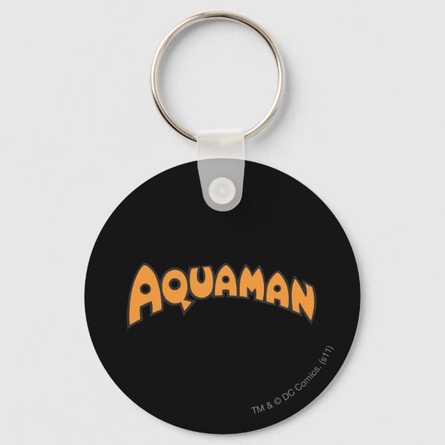 Aquaman Orange Logo Keychain (Front)