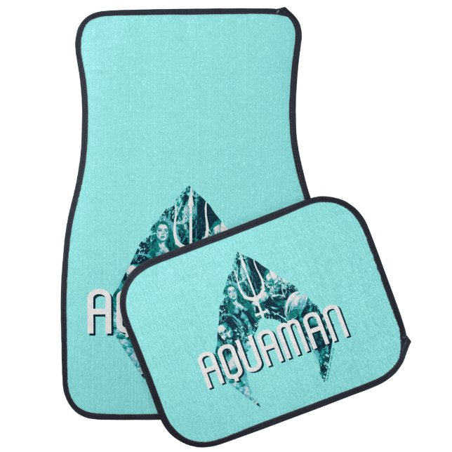 Aquaman | Orin, Mera, Orm & Black Manta In Symbol Car Floor Mat (Set)