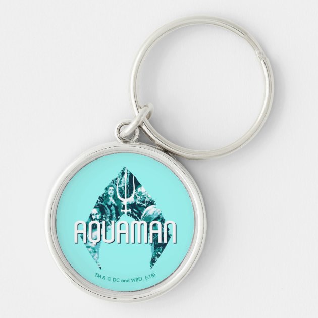 DC Justice League Aquaman Logo Schlüsselanhänger – Aus Pewter (Zinn), Offizielles Lizenzprodukt