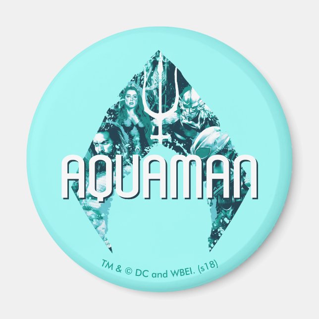 Aquaman | Orin, Mera, Orm & Black Manta In Symbol Magnet (Front)