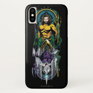 Aquaman Orin & Orm Reversible Art Nouveau Panel iPhone X Case
