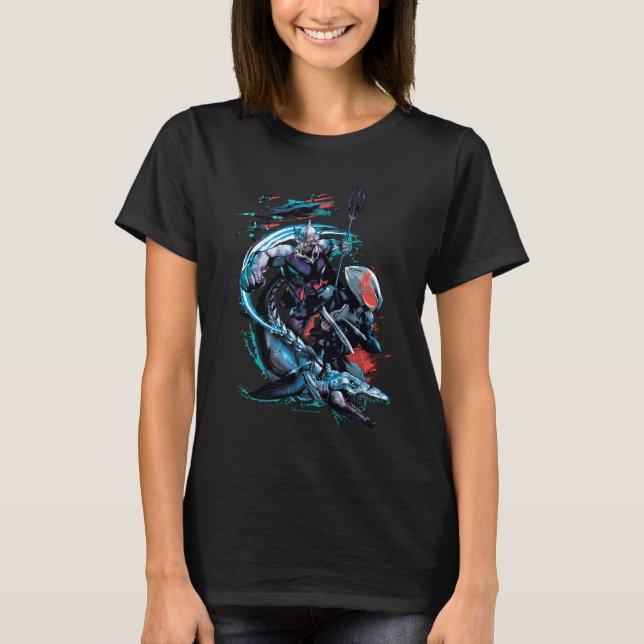 Aquaman | Orm, Black Manta, Tylosaur, & Ships T-Shirt (Front)