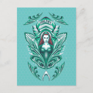Aquaman Ornate Mera Graphic Postcard