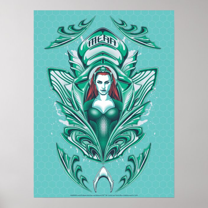 Aquaman | Ornate Mera Graphic Poster | Zazzle.com