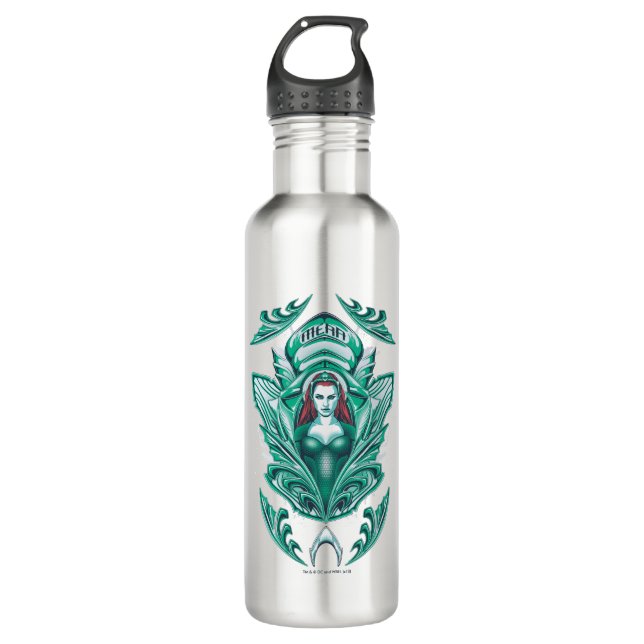 Aquaman | Ornate Mera Graphic Stainless Steel Water Bottle (Front)