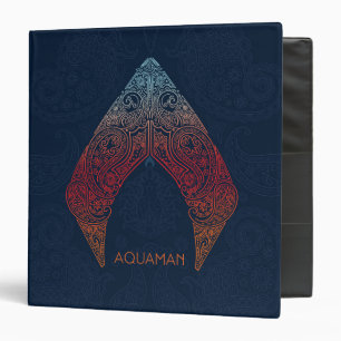Aquaman Paisley Aquaman Logo 3 Ring Binder
