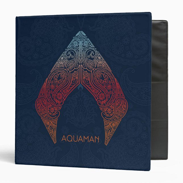 Aquaman | Paisley Aquaman Logo 3 Ring Binder (Front/Inside)