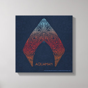 Aquaman Paisley Aquaman Logo Canvas Print
