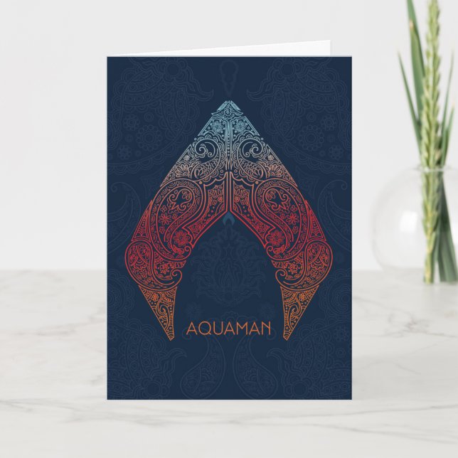 Aquaman | Paisley Aquaman Logo Card (Front)