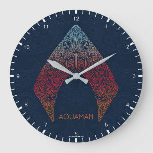 Aquaman Paisley Aquaman Logo Large Clock