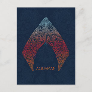 Aquaman   Paisley Aquaman Logo Postcard