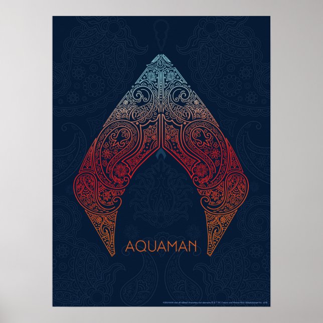 Aquaman | Paisley Aquaman Logo Poster (Front)