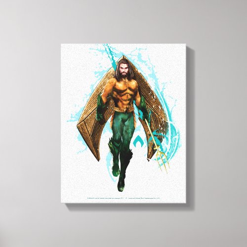 Aquaman  Prince Orin With Aquaman Logo Canvas Print