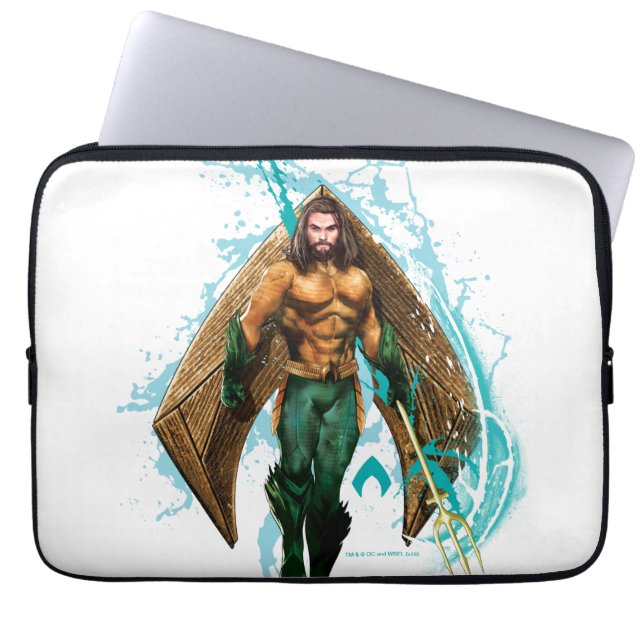 Aquaman | Prince Orin With Aquaman Logo Laptop Sleeve (Front)