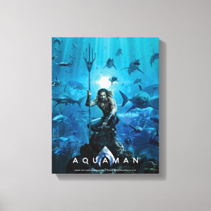 Aquaman Prince Orin With Aquatic Animals Canvas Print