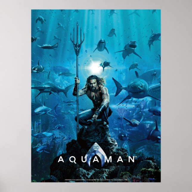 Aquaman | Prince Orin With Aquatic Animals Poster (Front)