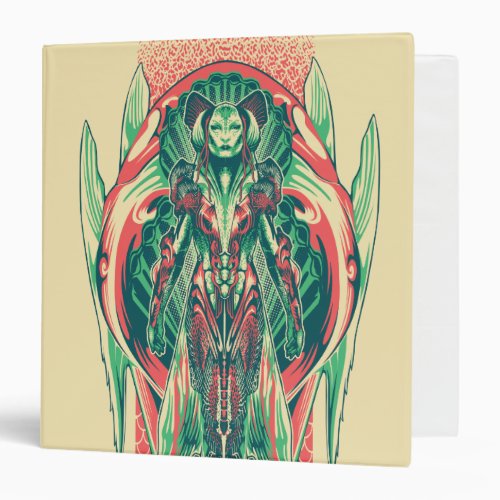 Aquaman  Queen Fisherman Art Nouveau Panel 3 Ring Binder