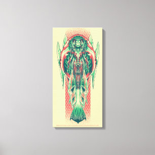 Aquaman   Queen Fisherman Art Nouveau Panel Canvas Print