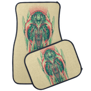 Aquaman Queen Fisherman Art Nouveau Panel Car Floor Mat