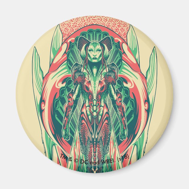 Aquaman | Queen Fisherman Art Nouveau Panel Magnet (Front)