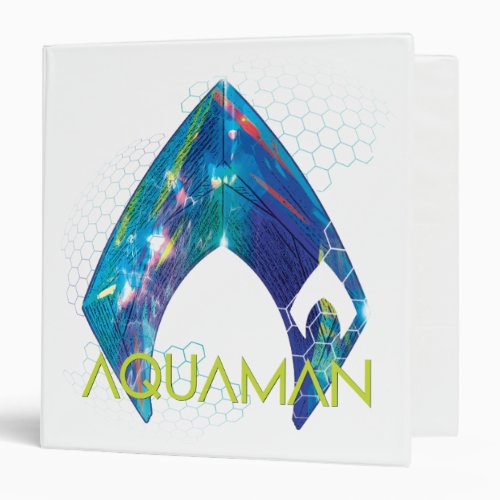 Aquaman  Refracted Aquaman Logo 3 Ring Binder