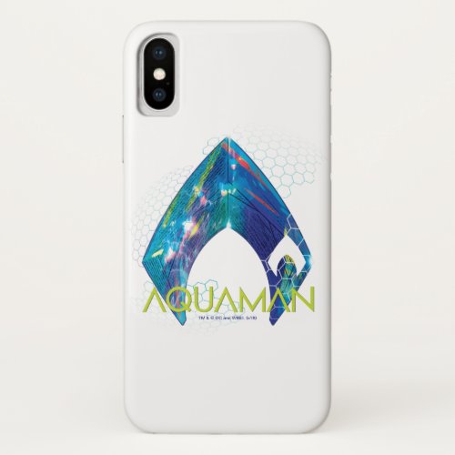 Aquaman  Refracted Aquaman Logo iPhone X Case