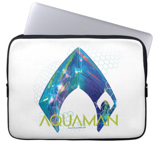 Aquaman  Refracted Aquaman Logo Laptop Sleeve