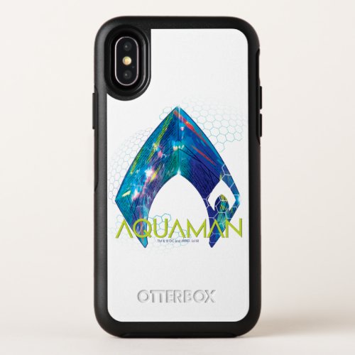 Aquaman  Refracted Aquaman Logo OtterBox Symmetry iPhone X Case