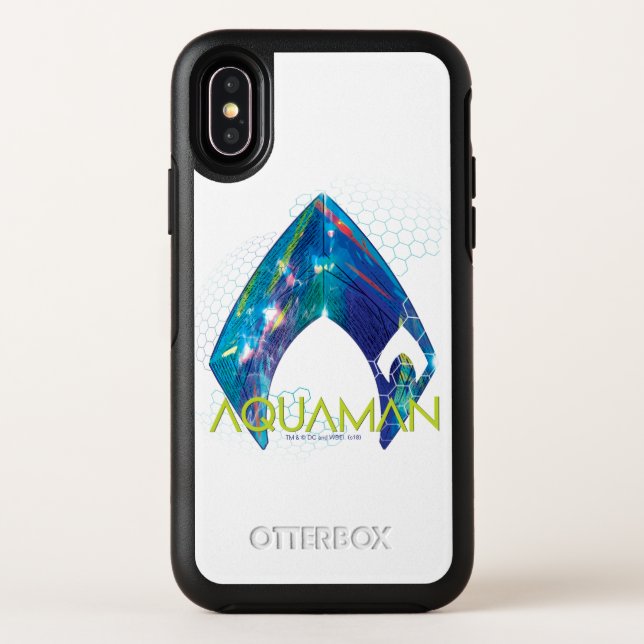 Aquaman | Refracted Aquaman Logo Otterbox iPhone Case (Back)