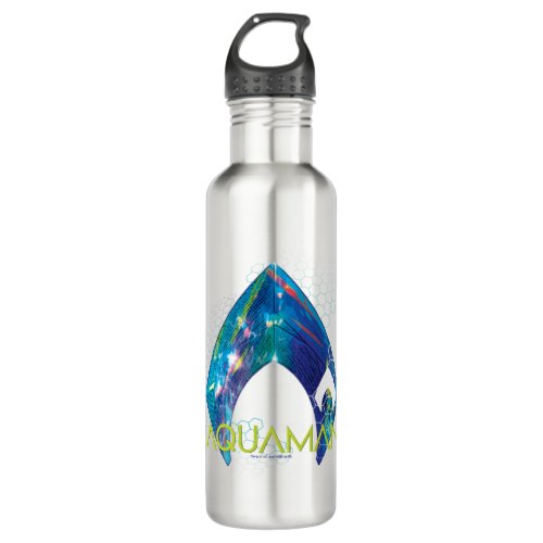 Aquaman  Refracted Aquaman Logo Stainless Steel Water Bottle