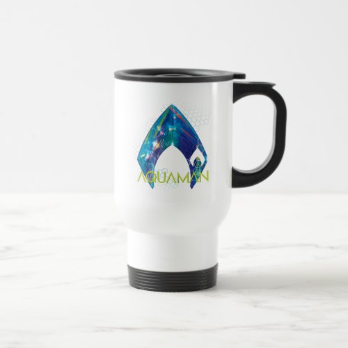 Aquaman  Refracted Aquaman Logo Travel Mug
