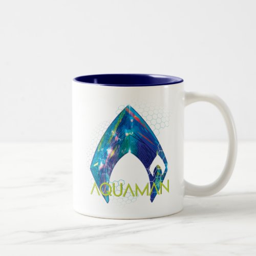 Aquaman  Refracted Aquaman Logo Two_Tone Coffee Mug